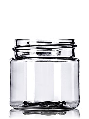 1 oz clear PET plastic single wall jar with 38-400 neck finish