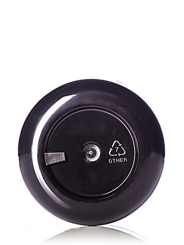 3/4 oz black PP plastic double wall round base jar with 53-400 neck finish