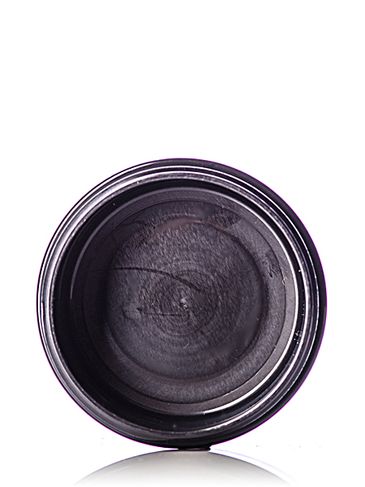 3/4 oz black PP plastic double wall round base jar with 53-400 neck finish