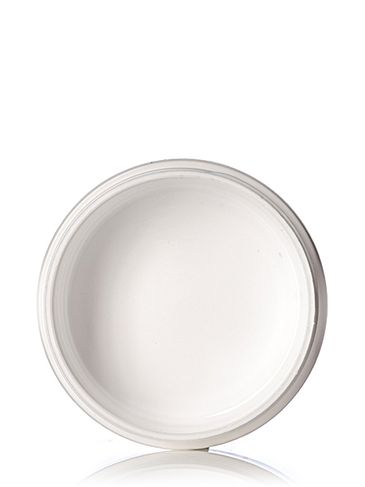2 oz white PP plastic double wall round base low profile jar with 70-400 neck finish