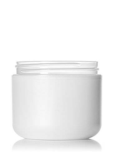 4 oz frosted PP/PS plastic double wall round base jar with 70-400 neck finish