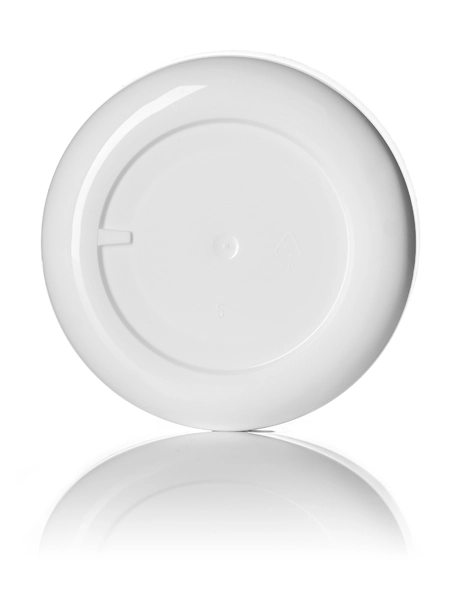 4 oz White PP Plastic Double Wall Round Base Low-Profile Jar – J014LP