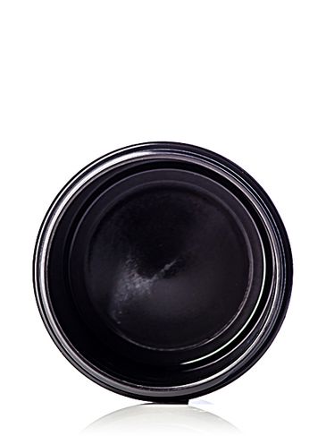 4 oz black PP plastic double wall round base jar with 70-400 neck finish