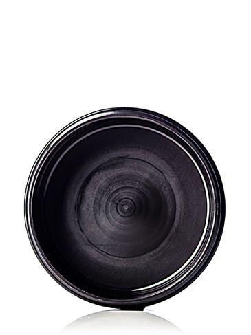 4 oz black PP plastic double wall round base low profile jar with 89-400 neck finish