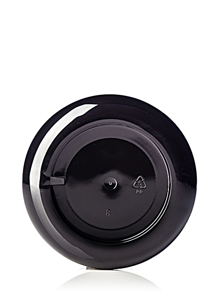 8 oz Black PP Plastic Double Wall Round Base Jar – J017B