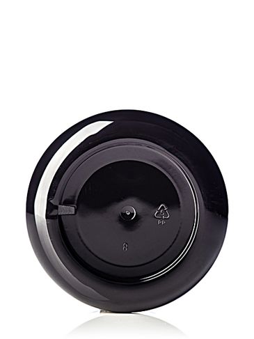 8 oz black PP plastic double wall round base jar with 89-400 neck finish