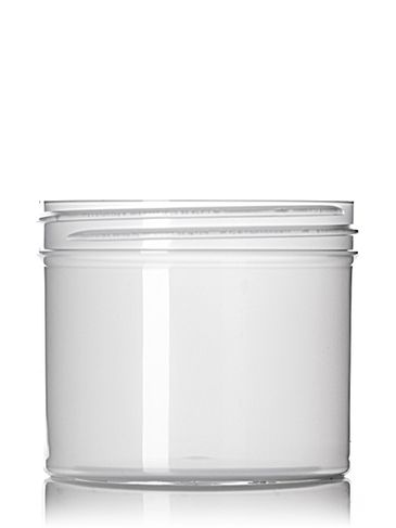 4 oz natural-colored PP plastic single wall jar with 70-400 neck finish