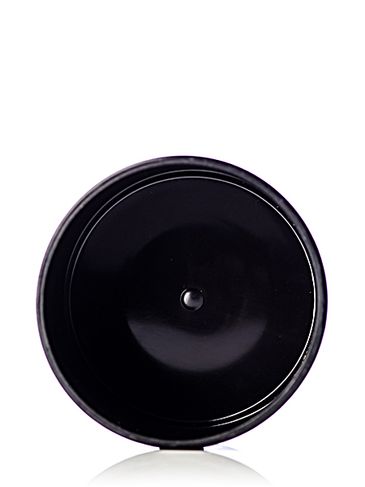 4 oz black PP plastic single wall jar with 70-400 neck finish