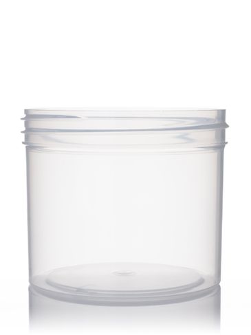 4 oz natural-colored PP plastic single wall jar with 70-400 neck finish