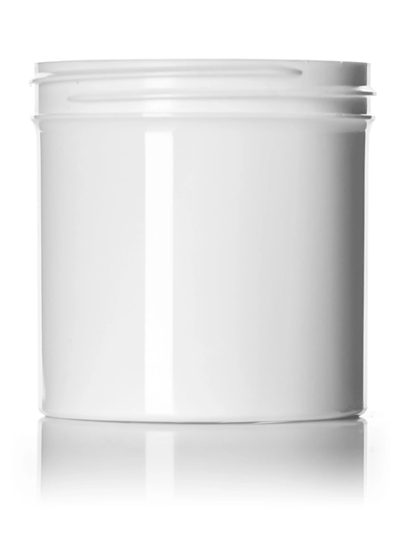 6 oz White PP Plastic Single Wall Jar – J023