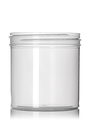 6 oz natural-colored PP plastic single wall jar with 70-400 neck finish