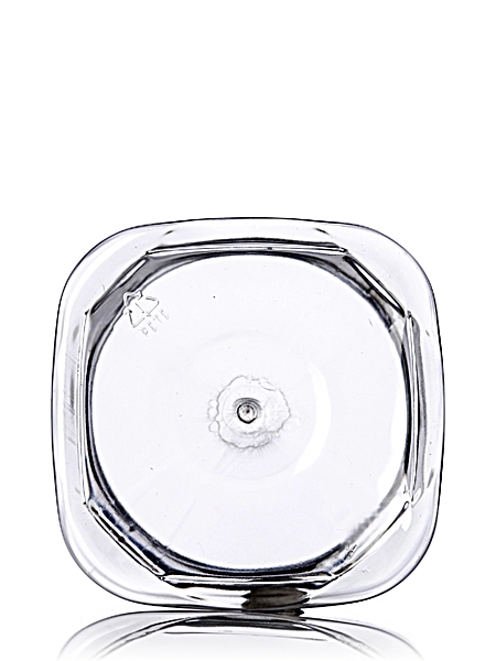 6 oz Clear PET Plastic Square Firenze Jar – J024