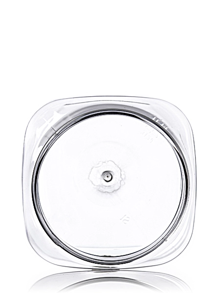 6 oz Clear PET Plastic Square Firenze Jar – J024