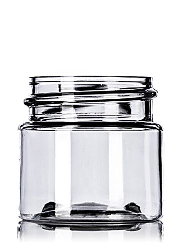 1/2 oz clear PET plastic single wall jar with 33-400 neck finish