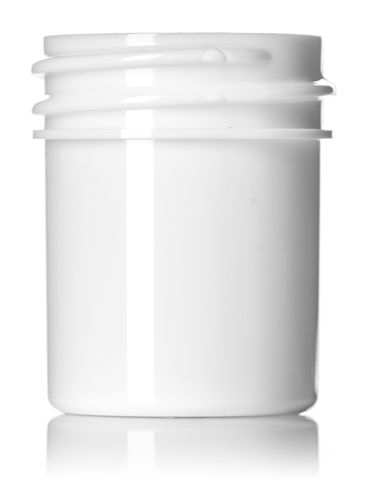 1/2 oz white PP plastic single wall jar with 33-400 neck finish