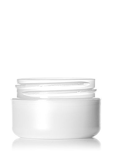 1/2 oz frosted PP/PS plastic double wall round base jar with 48-400 neck finish