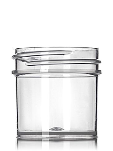 1 oz natural-colored PP plastic single wall jar with 43-400 neck finish