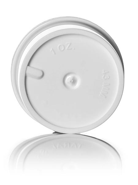 1 oz White PP Plastic Single Wall Jar – J031
