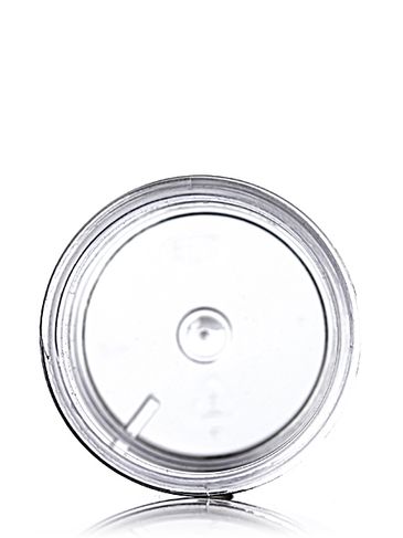 1 oz clear PS plastic single wall jar with 43-400 neck finish