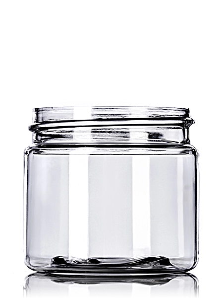 2 oz Clear PET Plastic Single Wall Jar – J033