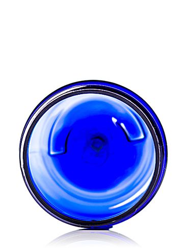 2 oz cobalt blue PET plastic single wall jar with 48-400 neck finish