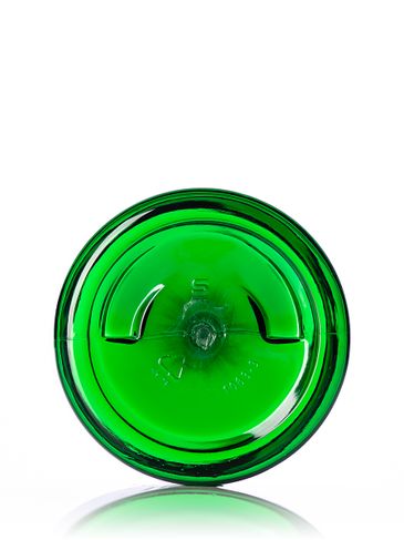 2 oz green PET plastic single wall jar with 48-400 neck finish