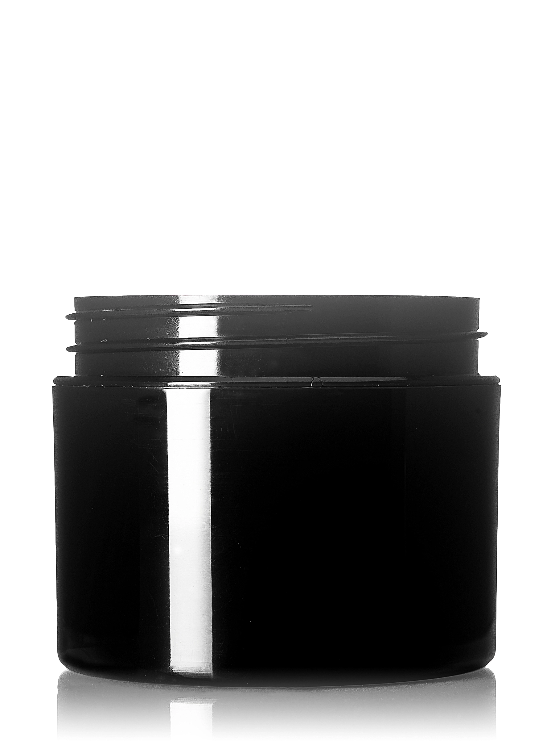 2 oz Black PP Plastic Double Wall Straight Base Jar – J034BK