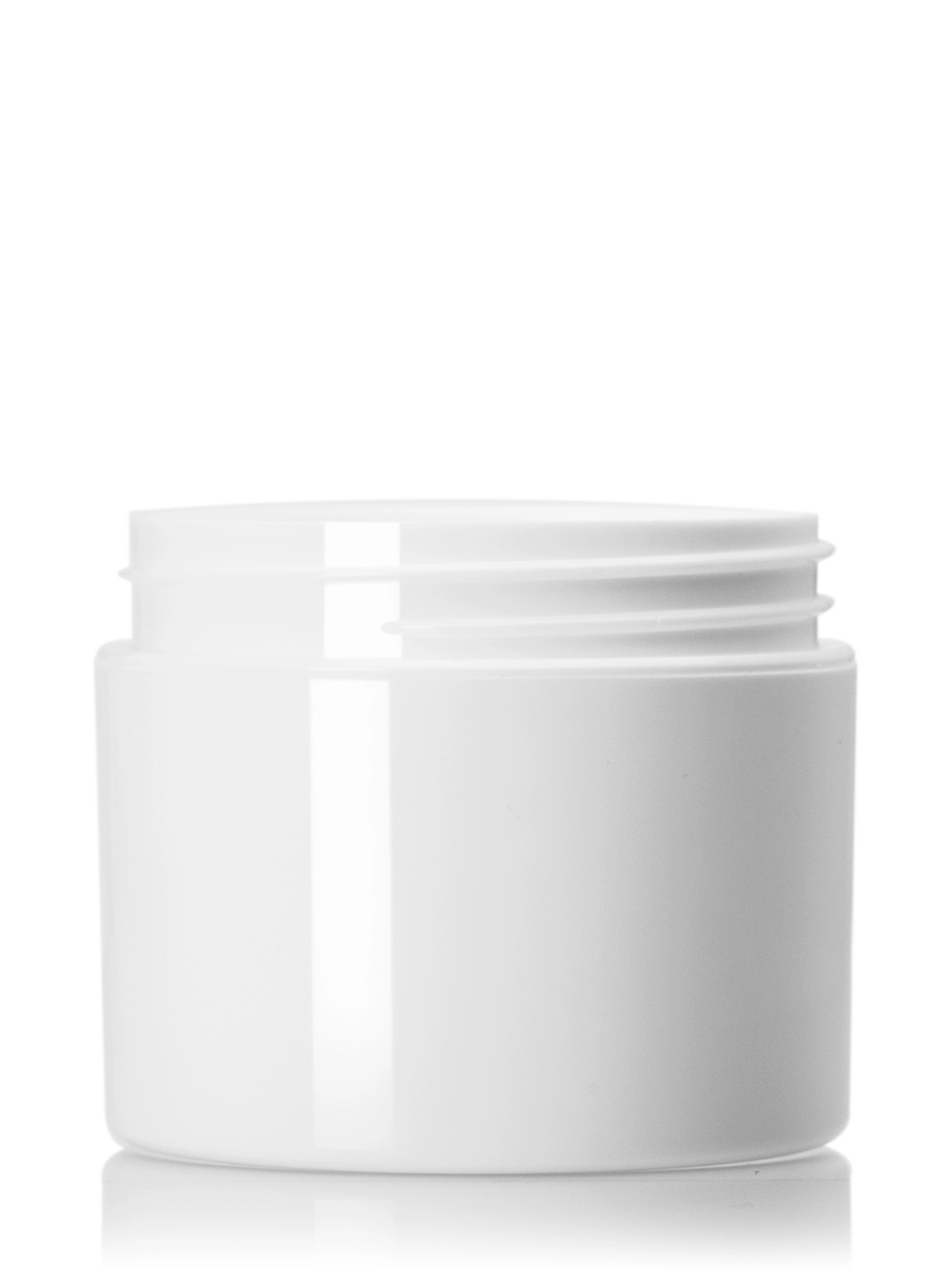 2 oz White PP Plastic Double Wall Straight Base Jar – J034WH