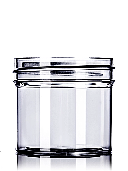 2 oz Clear PS Plastic Single Wall Jar – J038