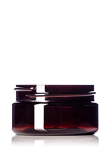 2 oz Amber PET Plastic Single Wall Jar – J039A