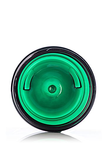 2 oz green PET plastic single wall jar with 58-400 neck finish