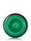 2 oz green PET plastic single wall jar with 58-400 neck finish