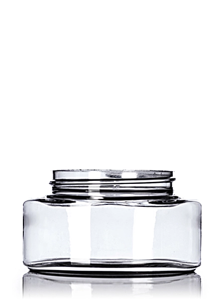 4 oz Clear PET Plastic Single Wall Oval Jar – J043