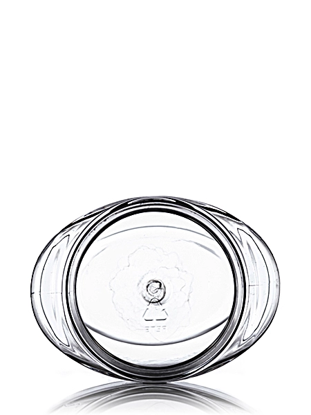 4 oz Clear PET Plastic Single Wall Oval Jar – J043