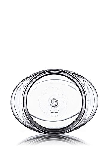 4 oz clear PET plastic single wall oval jar with 58-400 neck finish