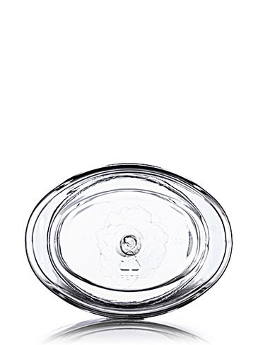 4 oz clear PET plastic single wall oval jar with 58-400 neck finish