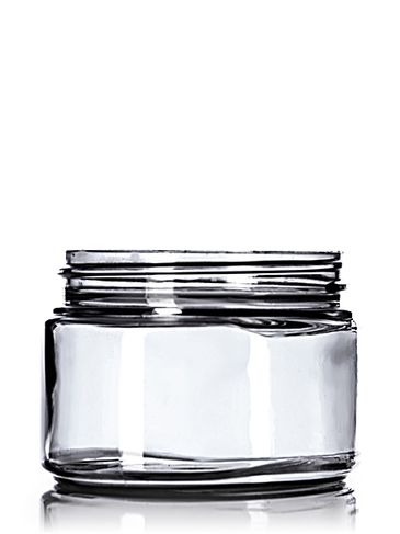 4 oz clear PET plastic single wall oval jar with 58-400 neck finish