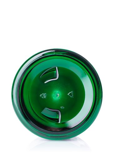 6 oz green PET plastic single wall jar with 70-400 neck finish