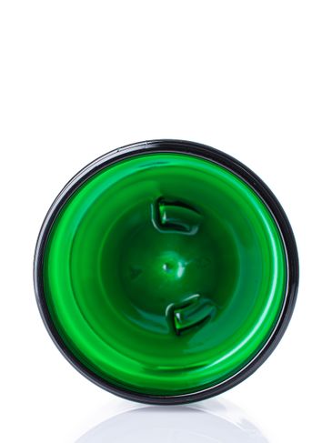 6 oz green PET plastic single wall jar with 70-400 neck finish