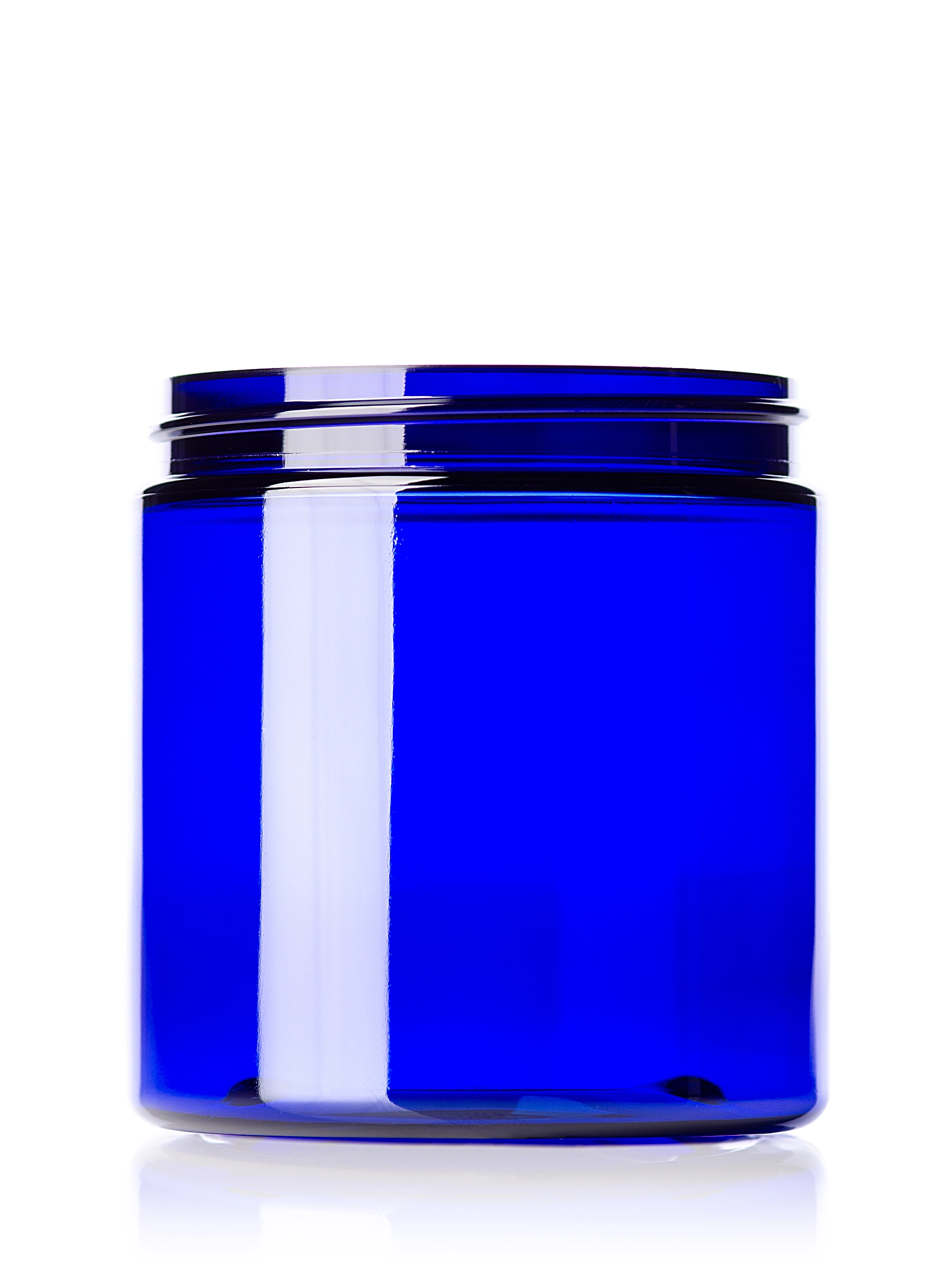 8 oz Cobalt Blue PET Plastic Single Wall Jar – J047