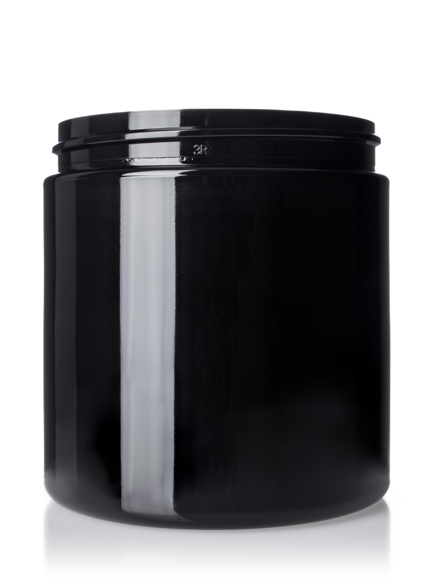 8 oz Dark Amber PET Plastic Single Wall Jar – J047DA