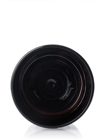 8 oz dark amber PET plastic single wall jar with 70-400 neck finish