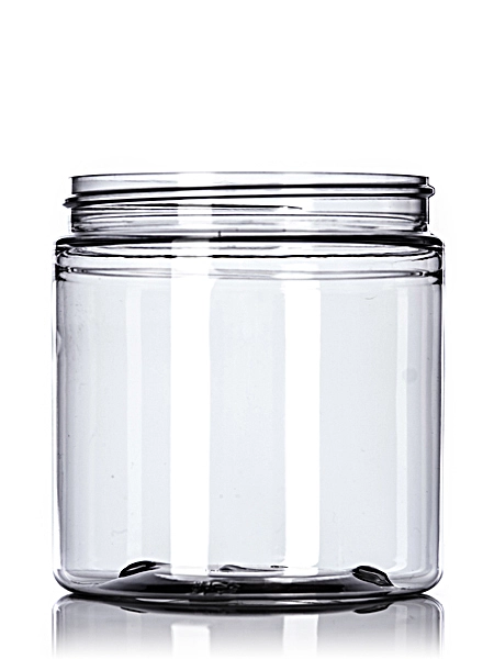8 oz Clear PET Plastic Single Wall Jar – J047S