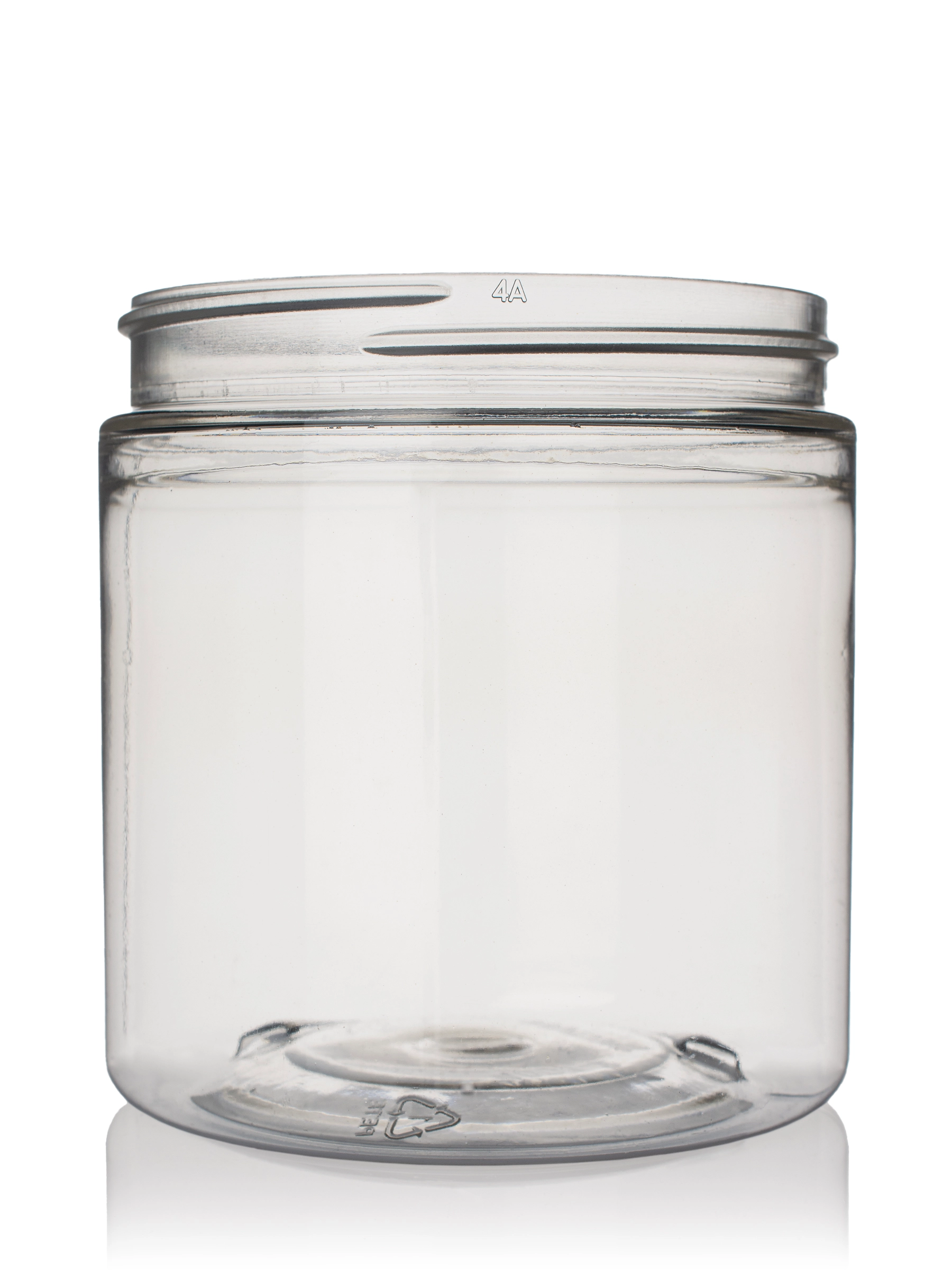 8 oz Clear 25% PCR PET Plastic Single Wall Jar – J047SPCR25