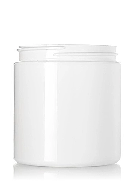 8 oz White PET Plastic Single Wall Jar – J047WH