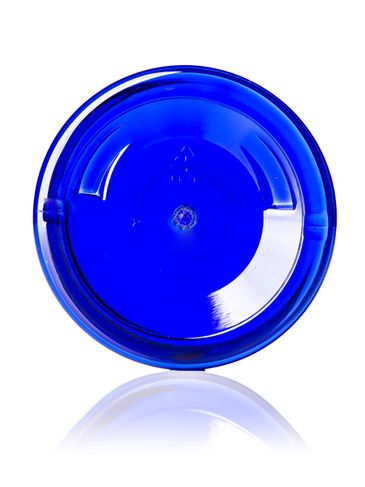 4 oz cobalt blue PET plastic single wall jar with 70-400 neck finish