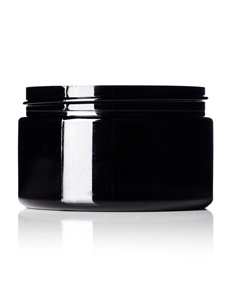 4 oz Black PET Plastic Single Wall Jar – J048BK