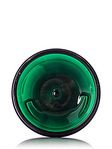 4 oz green PET plastic single wall jar with 70-400 neck finish