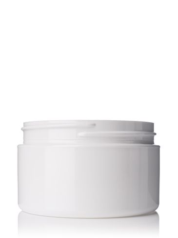 4 oz white PET plastic single wall jar with 70-400 neck finish