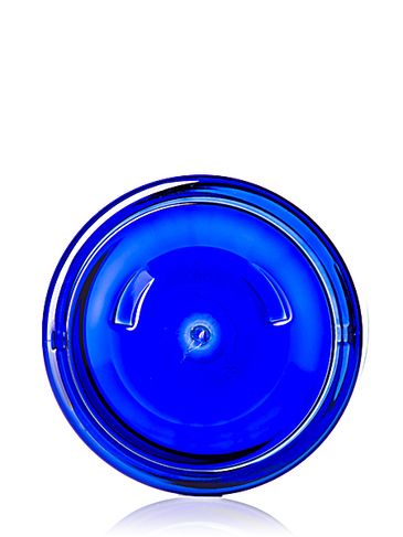 8 oz cobalt blue PET plastic single wall jar with 89-400 neck finish